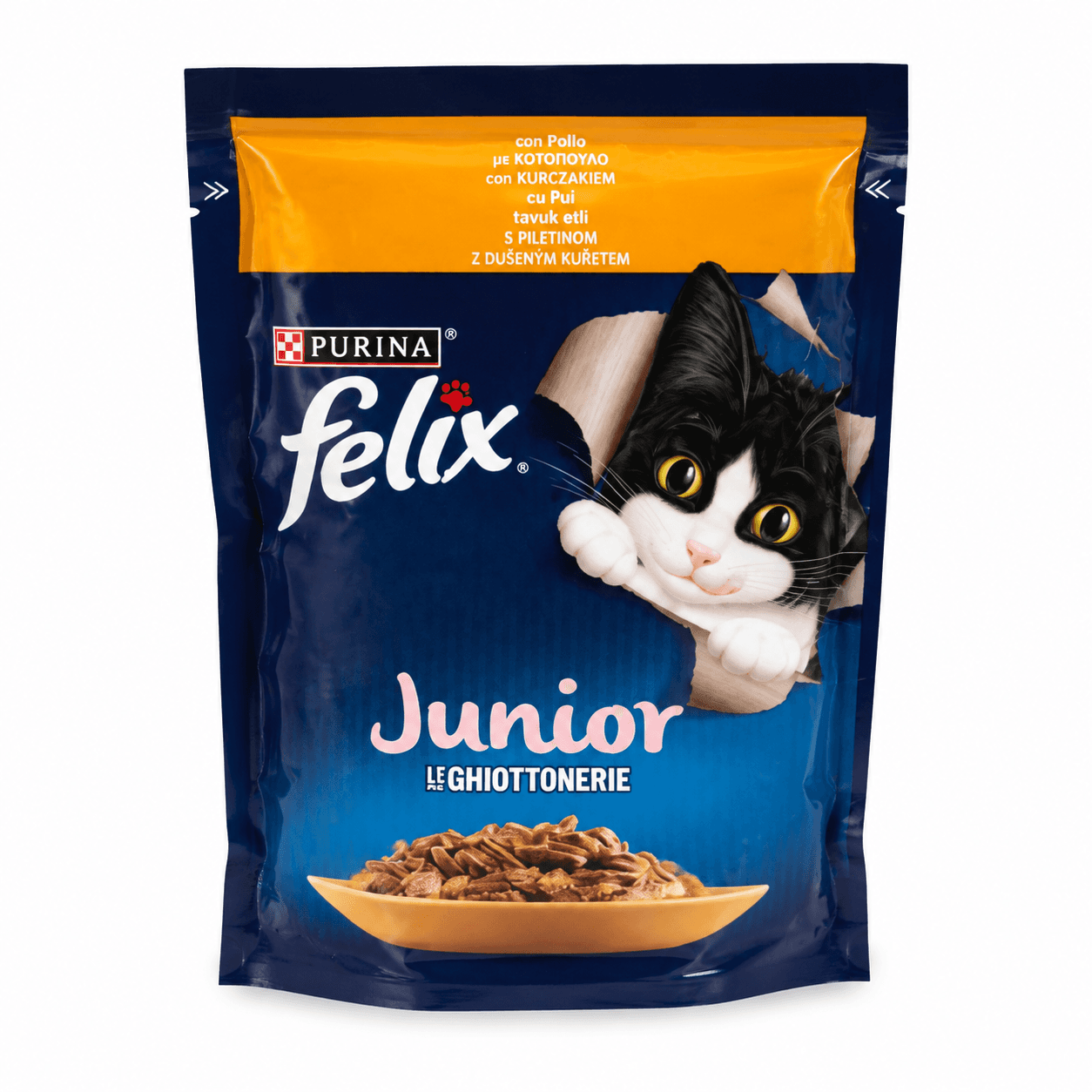پوچ بچه گربه (کیتن) فلیکس طعم مرغ 85 گرمی | Felix Kitten Chicken in Jelly Pouch