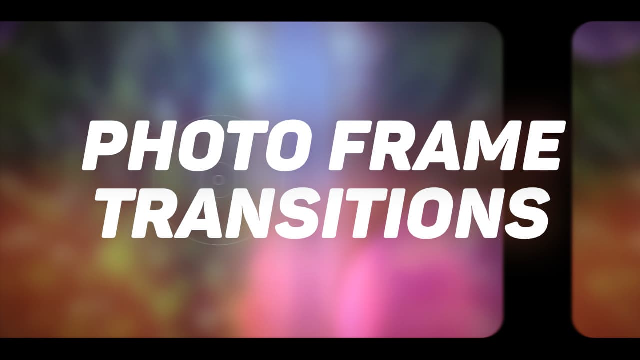 دانلود پریست افکت ترانزیشن قاب عکس در پریمیر -Photo Frame Transitions Presets