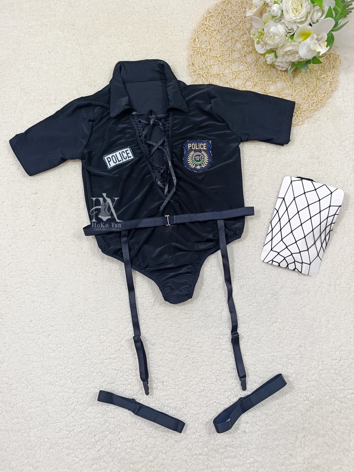 کاستوم پلیس جورابدار مشکی 4 تیکه کد 759