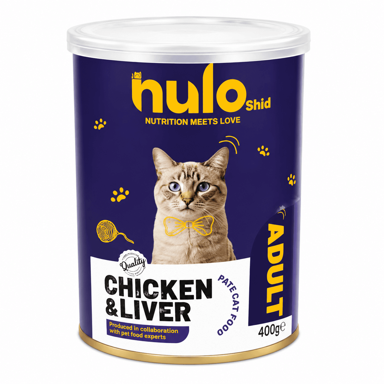 کنسرو پته گربه نولو طعم مرغ و جگر 400 گرمی | Nulo Chicken & Liver Pate