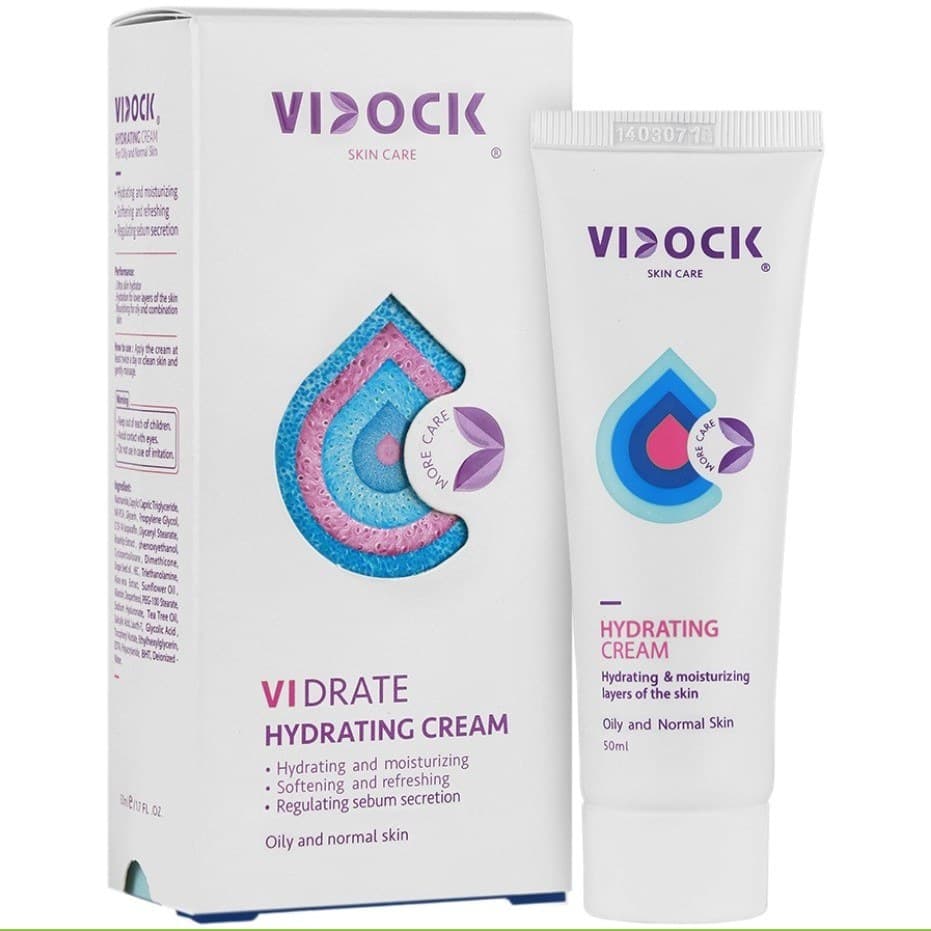ویدک کرم آبرسان مدل Vidrate مناسب برای پوست چرب حجم ۵۰ میلی لیتر