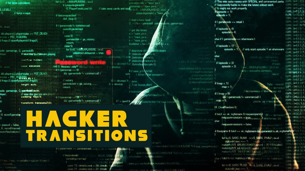 10 پریست ترانزیشن پریمیر با موضوع هک و هکر | Hacker Transitions