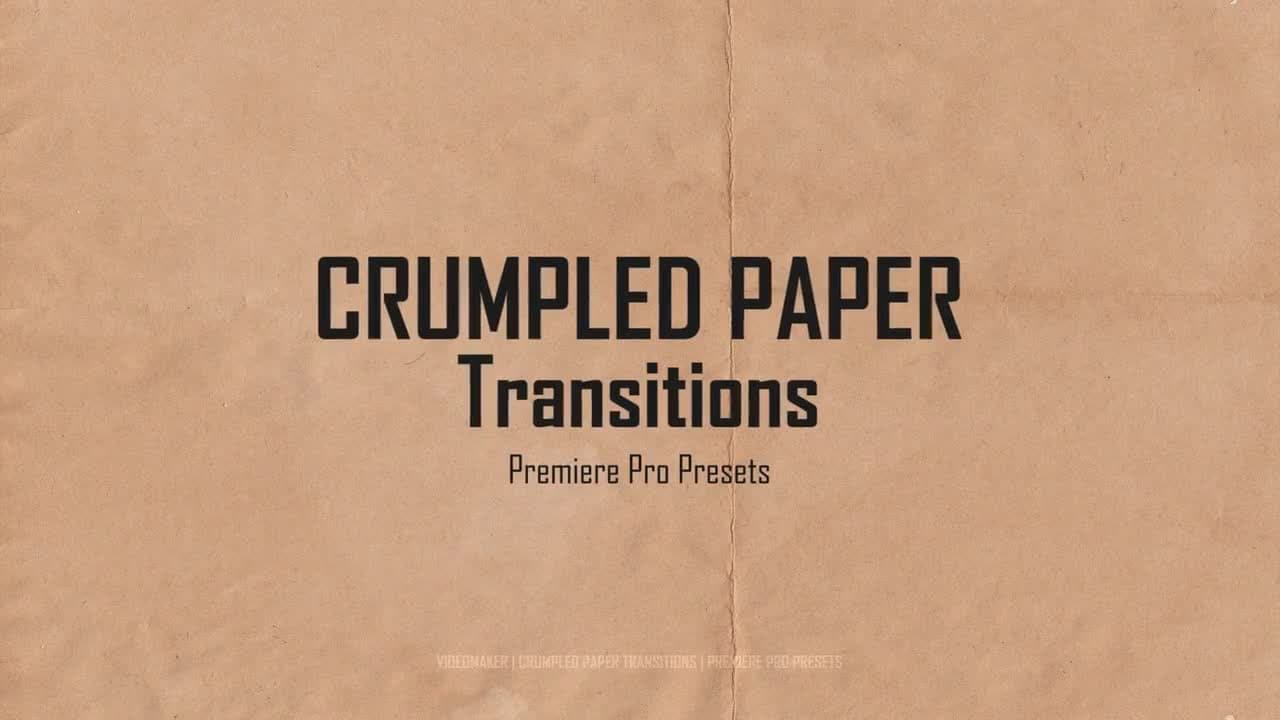 افکت مچاله شدن کاغذ در پریمیر | Crumpled Paper Transition — تصویر ۲