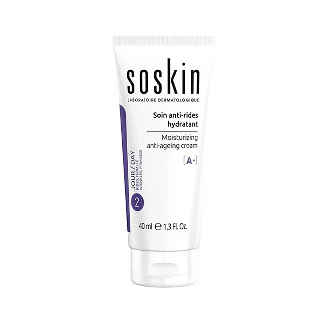 کرم مرطوب کننده ضد چروک روز soskin حجم 40 میل