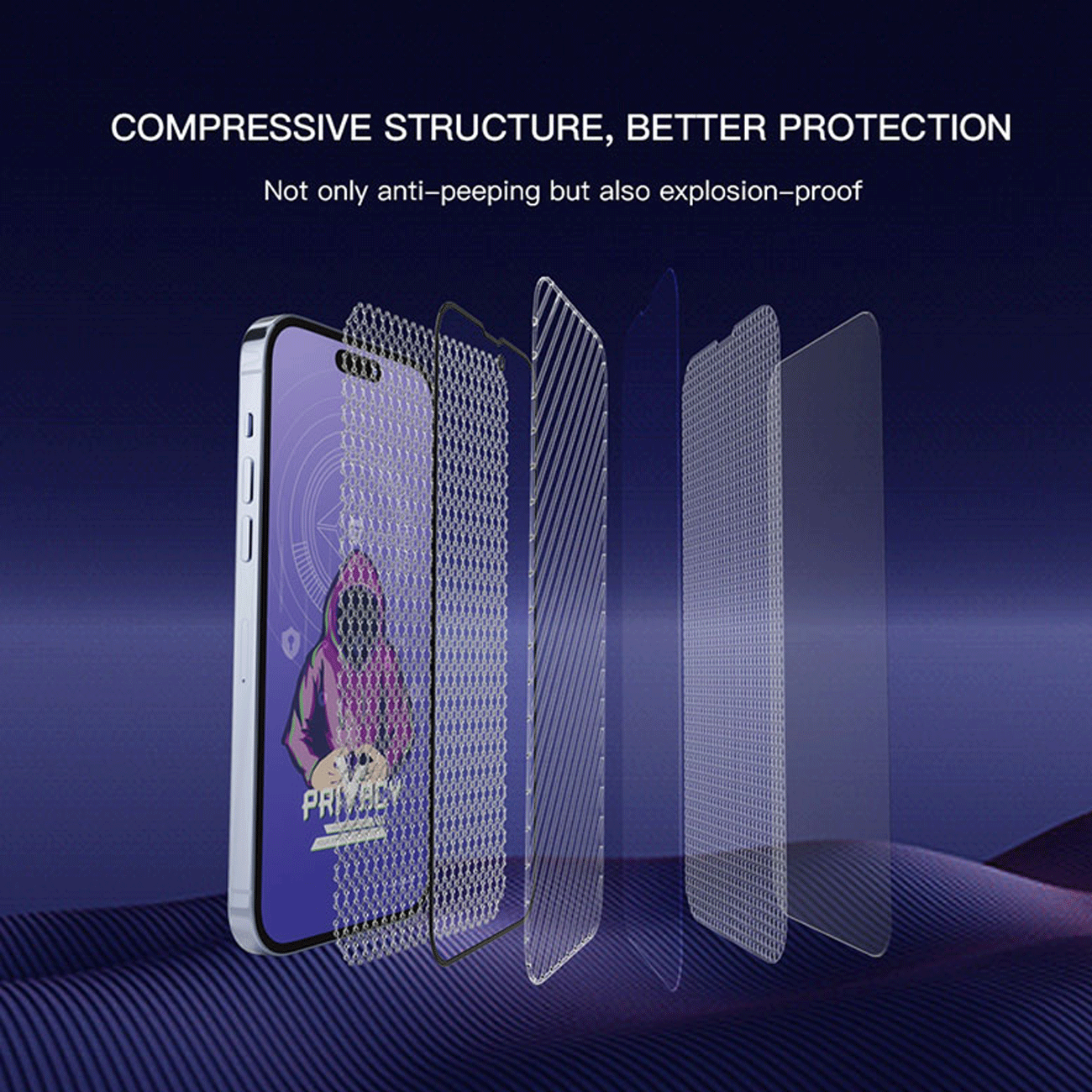 گلس پرایوسی میتوبل آیفون 13 | Mietubl Privacy Screen Protector iphone 13 — تصویر ۲