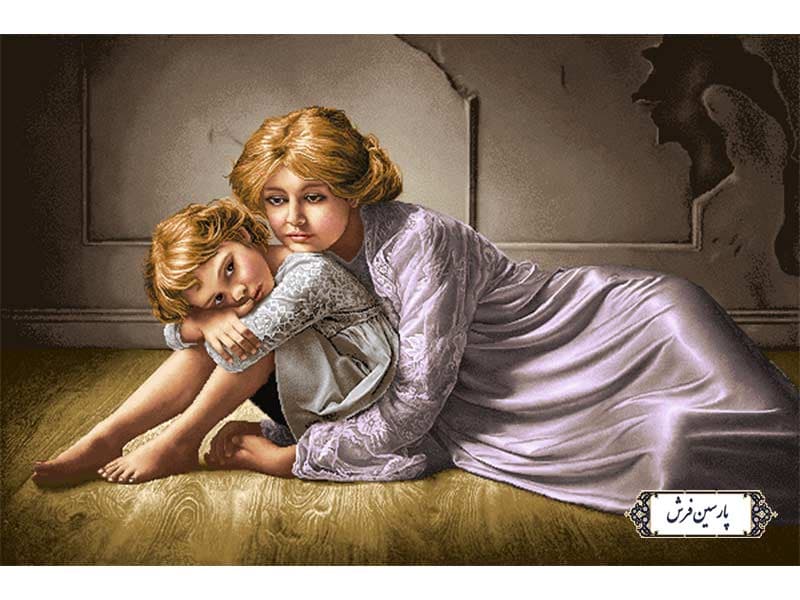 نخ و نقشه تابلو فرش طرح مهر مادرانه – کد NC6388