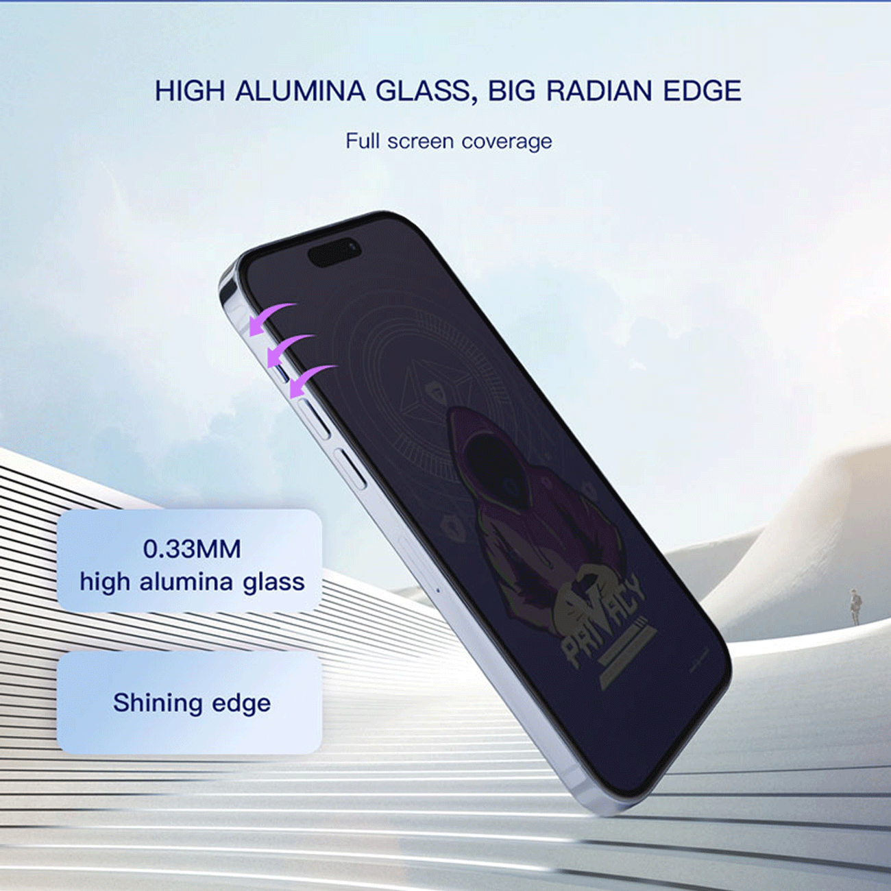 گلس پرایوسی میتوبل آیفون 11 پرو Mietubl Privacy Screen Protector iphone 11PRO — تصویر ۴