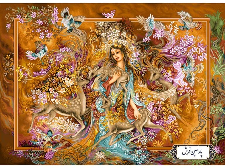نخ و نقشه تابلو فرش مینیاتور گرمای عشق – کد NM5666