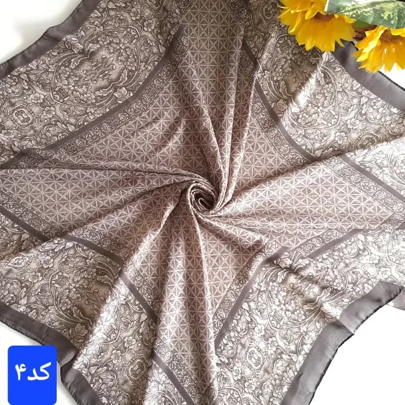 روسری زنانه کشمیر قواره 120 رنگی — تصویر ۵