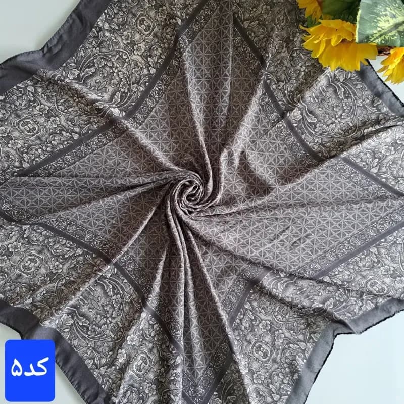 روسری زنانه کشمیر قواره 120 رنگی — تصویر ۷