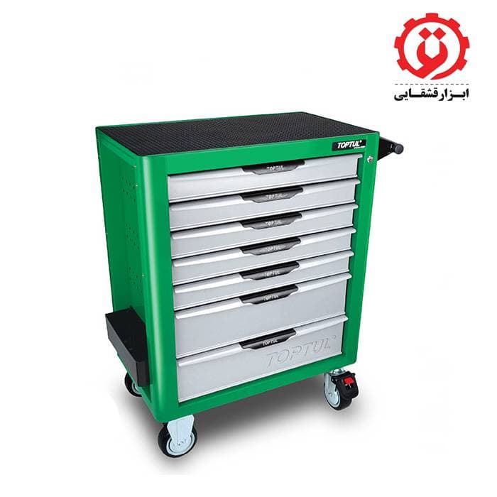جعبه ابزار 7 کشو چرخ دار 308 پارچه تاپ تول مدل GE-30817 — تصویر ۲