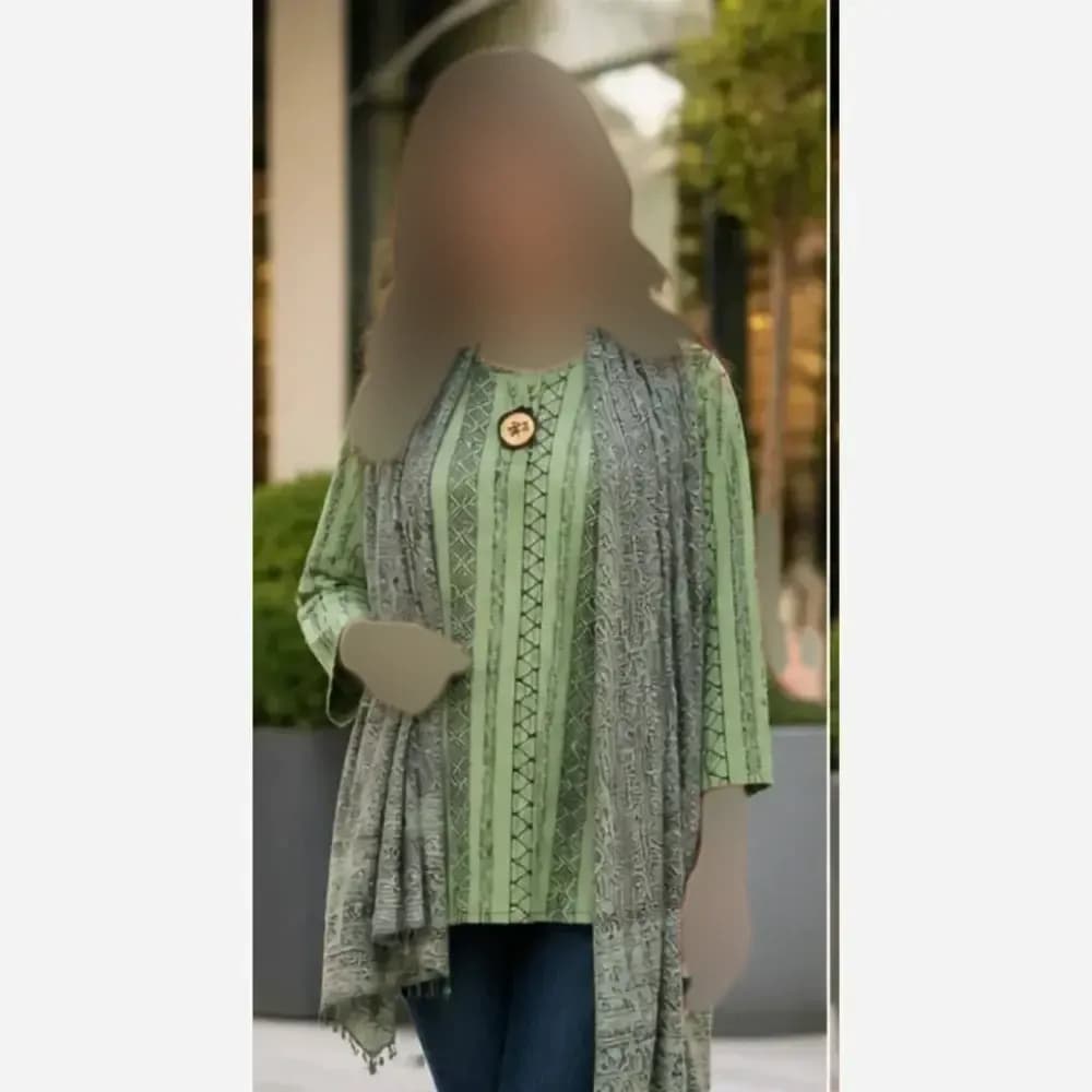 تونیک سنتی قواره دار تسلا وارداتی فری سایز — تصویر ۳