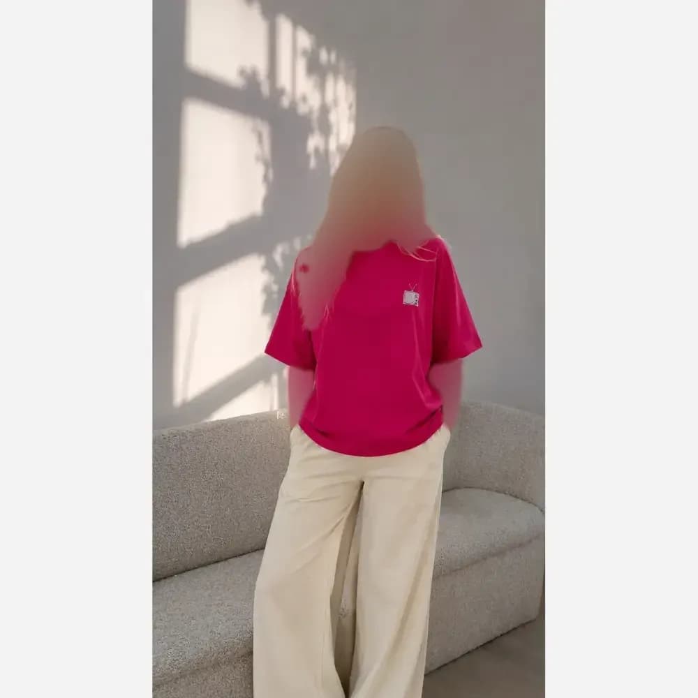 تیشرت باکسی دورس دونخ ظریف با گلدوزی رادیو سایز 38 تا 50 کیفیت عالی — تصویر ۷