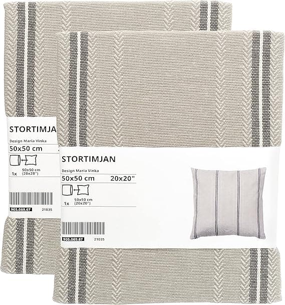 کاور کوسن آیکیا، مدل STORTIMJAN ، خاکستری/ 50×50 سانتی متر — تصویر ۳