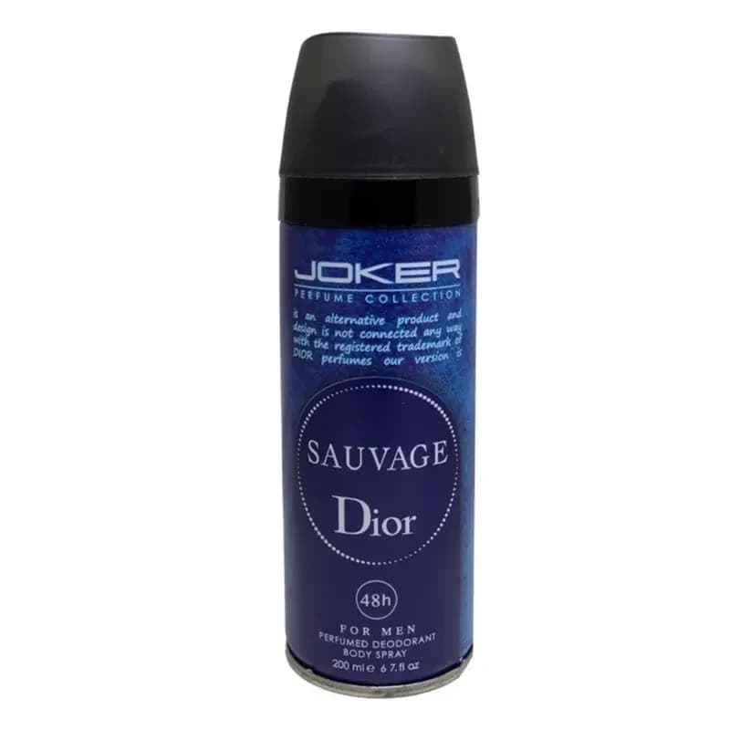 اسپری خوشبو کننده بدن مردانه جوکر با رایحه Sauvage Dior – حجم ۲۰۰ میلی لیتر
