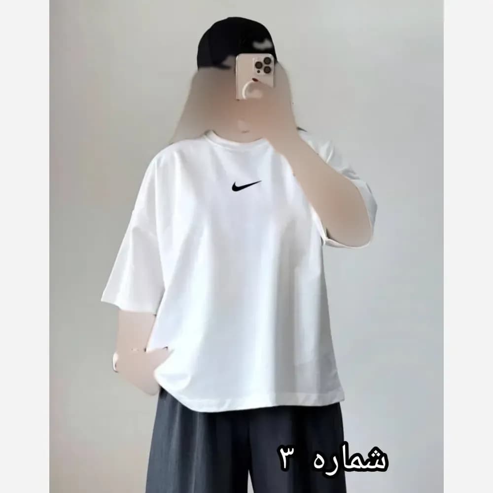 تیشرت باکسی لش زنانه سوپر پنبه قواره دار — تصویر ۳