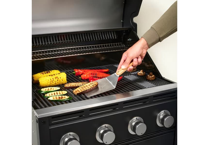 ترونر (کفگیر) آیکیا، مدل GRILLTIDER ، استیل/راش، 30 سانتی متر — تصویر ۵