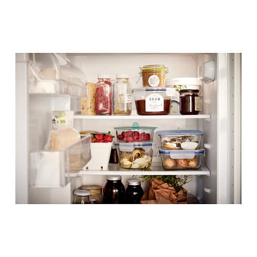 ظرف نگهدارنده غذا آیکیا، مدل IKEA 365+، مربع/شیشه ای/ درب دار ،1.2 لیتر — تصویر ۳