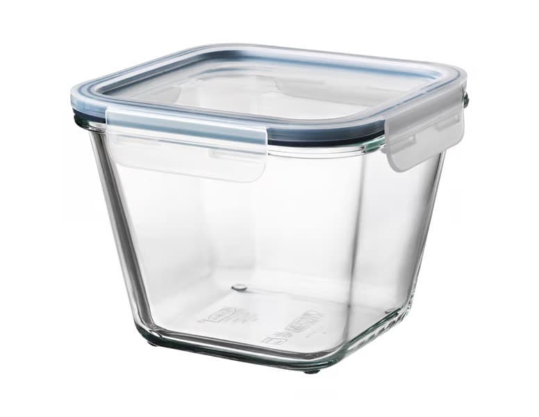 ظرف نگهدارنده غذا آیکیا، مدل IKEA 365+، مربع/شیشه ای/ درب دار ،1.2 لیتر