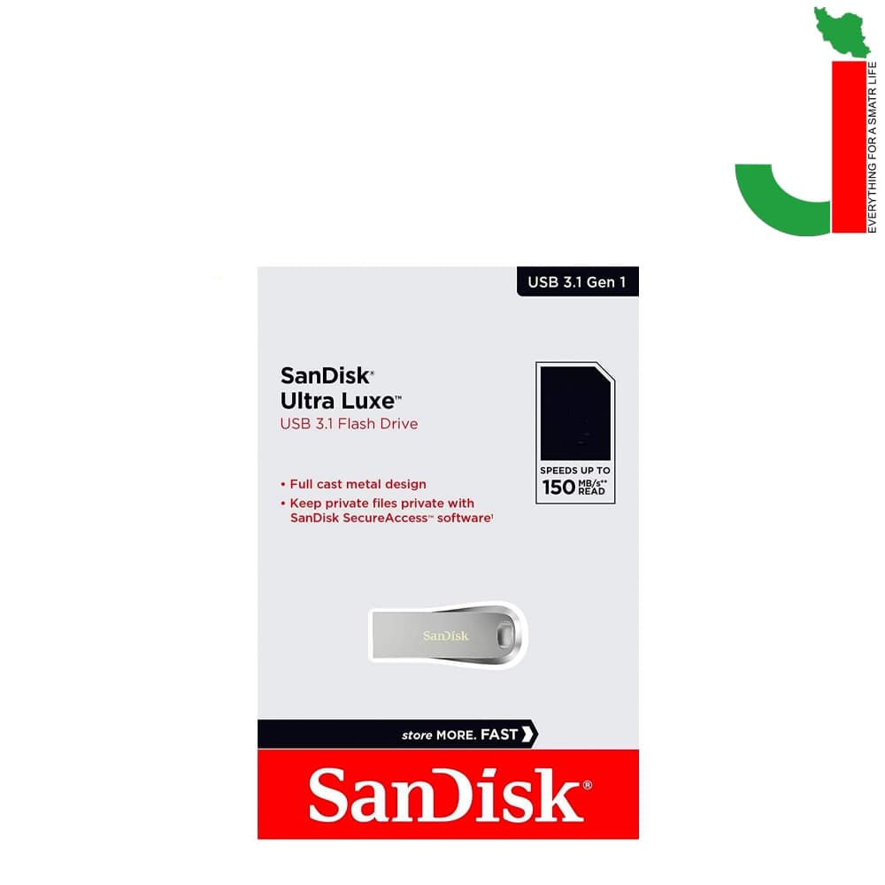 فلش مموری سن دیسک مدل Ultra Luxe ظرفیت 256 گیگابایت USB 3.0 — تصویر ۲