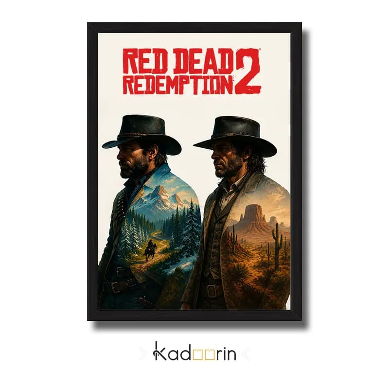 تابلو Red Dead Redemption 2 طرح آرتور و جان