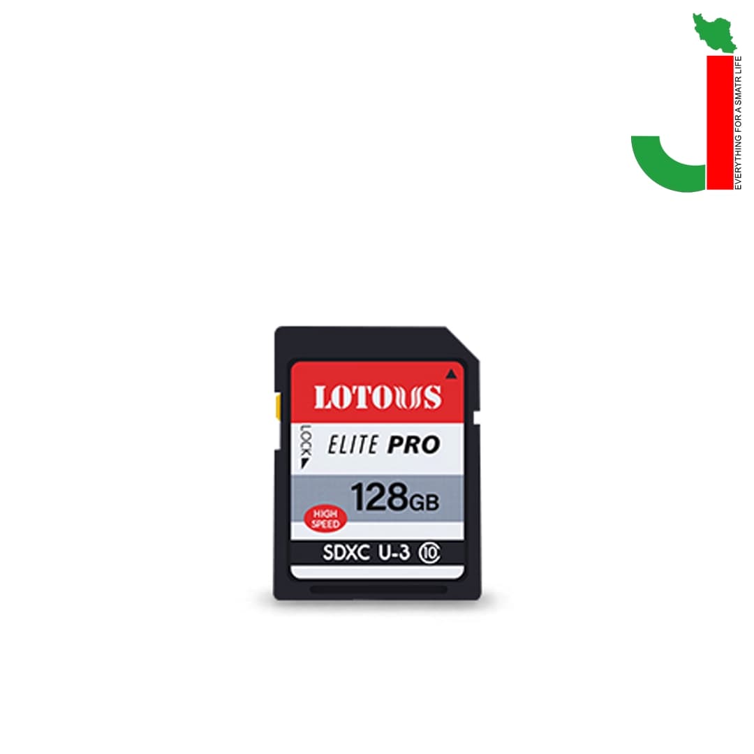 کارت حافظه SDXC لوتوس مدل Elite PRO ظرفیت 128 گیگا بایت – رم دوربین عکاسی