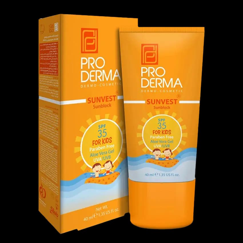 ضد آفتاب کودکان سان وست پرودرما 40میل SPF35