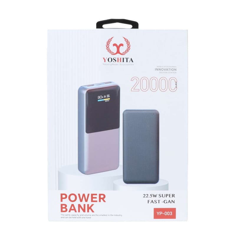 پاوربانک 22.5 وات یوشیتا مدل YP-003 ظرفیت 20000 میلی آمپر ساعت — تصویر ۶