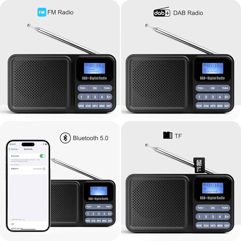 رادیو دیجیتال قابل حمل Gallypek DAB-P11 — تصویر ۲