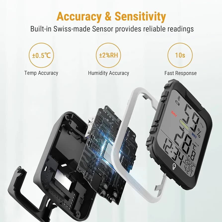 دماسنج هوشمند بلوتوثی برند ThermoPro مدل TP358 — تصویر ۴