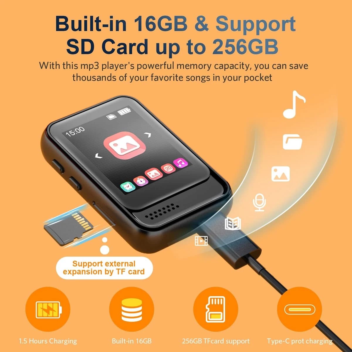 موزیک پلیر Mp3 برند ColorCool m8 — تصویر ۶