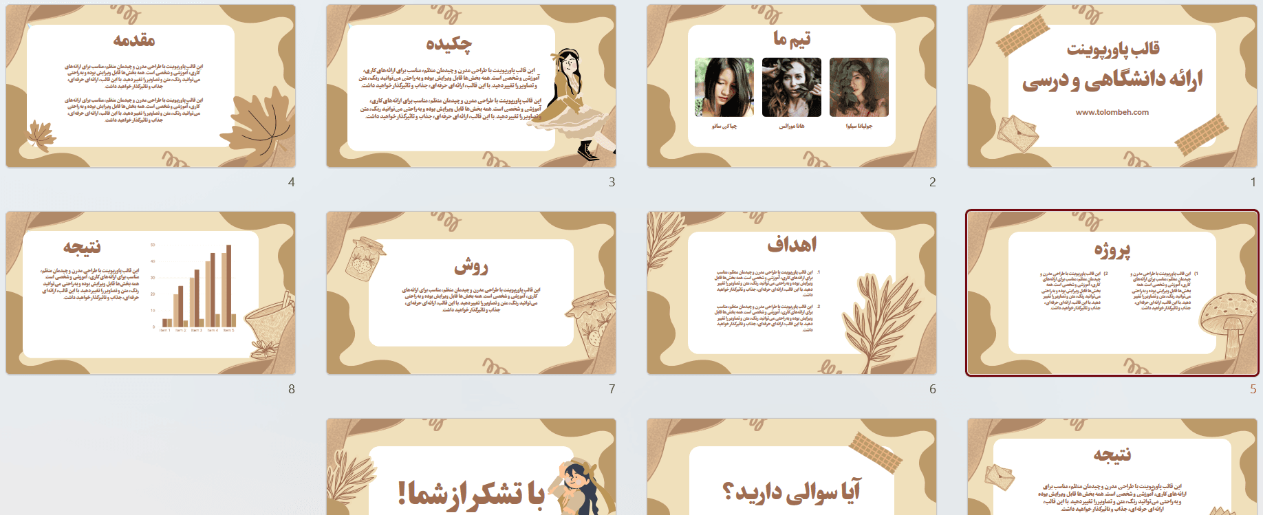 قالب پاورپوینت ارائه دانشگاهی و درسی
