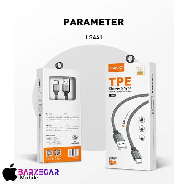 کابل Type-C الدینیو مدل Ldnio LS441 طول 1m — تصویر ۶