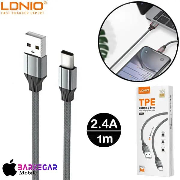 کابل Type-C الدینیو مدل Ldnio LS441 طول 1m — تصویر ۳