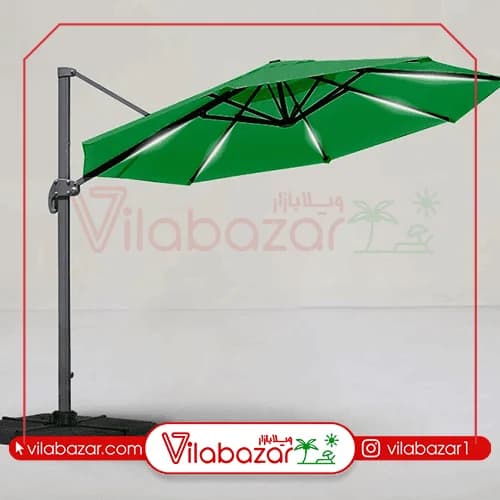 سایبان باغی پایه کنار دایره قطر 3.5 متر 360 درجه (آلمینیوم)