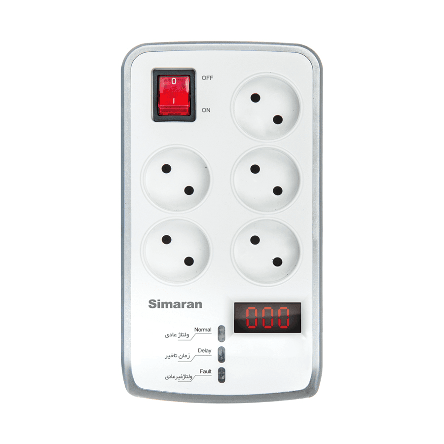 محافظ ولتاژ دیجیتال صوتی و تصویری سیماران مدل SM-525-D طول سیم 1.8 متر