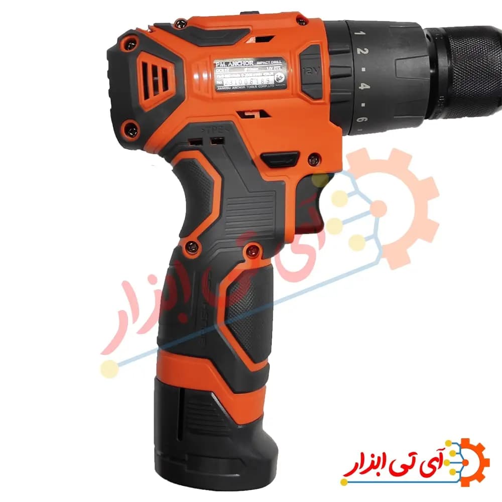 دریل شارژی چکشی براشلس 12 ولت آنکور دو باتری مدل DCE12 — تصویر ۸