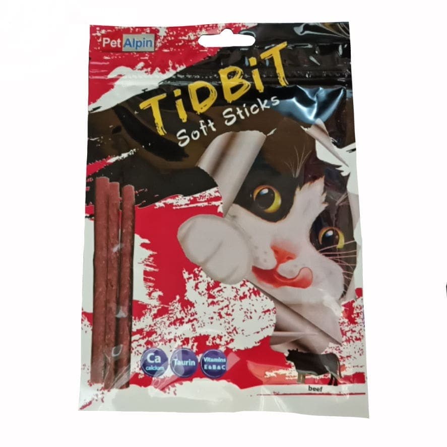 تشویقی گربه مدادی نرم با طعم گوسفند تیدبیت Tidbit وزن ۶5 گرم