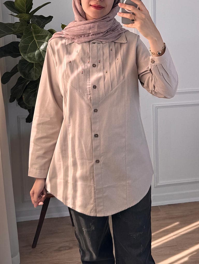 شومیز رگه‌دوزی سوین کد 1156