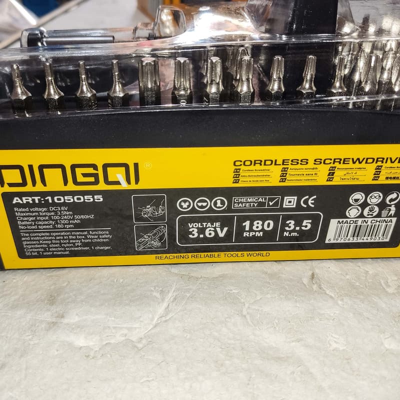 پیچ گوشتی شارژی و سری پیچ گوشتی دینگیشی مدل DI-55 مجموعه 55 عددی — تصویر ۴