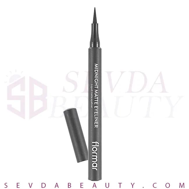 خط چشم ماژیکی رنگی فلورمار Midnight Matte رنگ Black