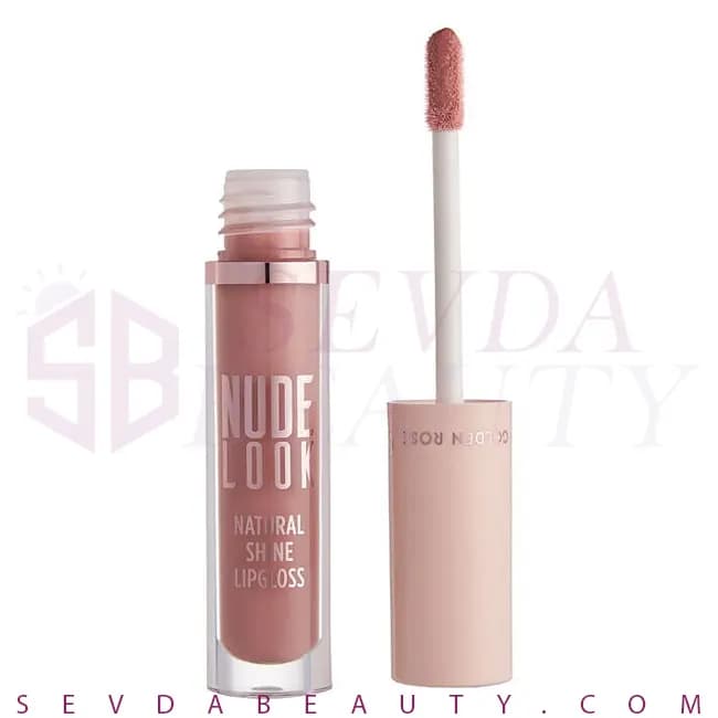 لیپ گلاس گلدن رز Nude Look شماره 02