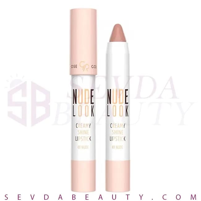 رژ لب مدادی براق کرمی گلدن رز Nude Look در 4 رنگ — تصویر ۲