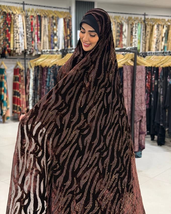 قواره چادر رنگی حریر مخمل ابریشم طرح 3