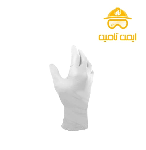 دستکش لاتکس سفید | بسته 100 عددی