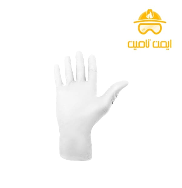 دستکش لاتکس سفید | بسته 100 عددی — تصویر ۲