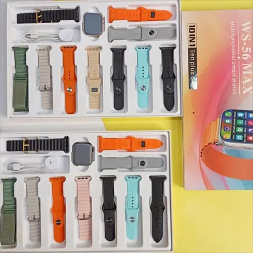 ساعت هوشمند برند WISME طرح اپل واچ سری 9 مدل WS-56 MAX با 10 عدد بند — تصویر ۳
