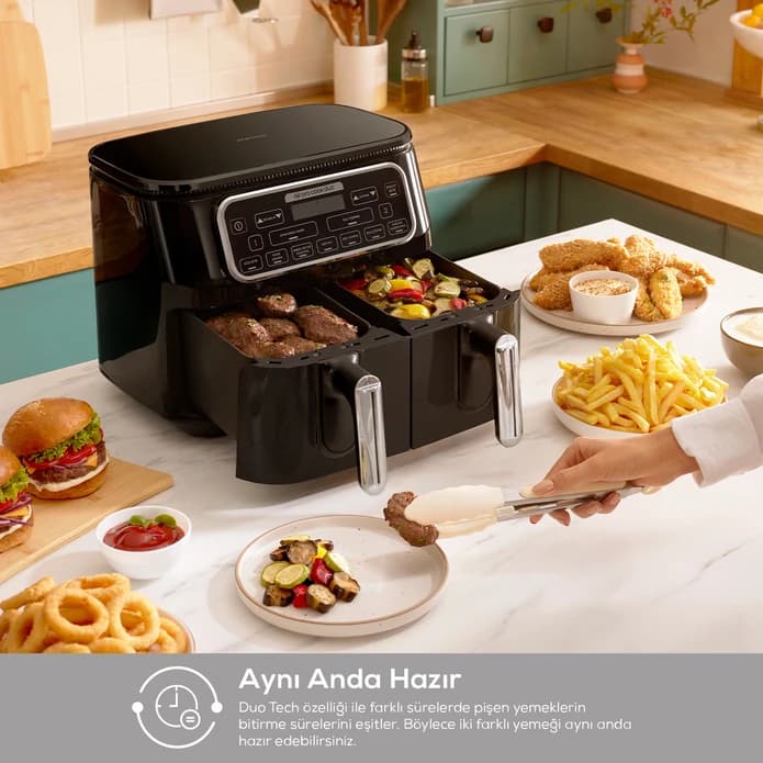 هواپز رژیمی کاراجا مدل Air Pro Cook Duo Köz کرم — تصویر ۸