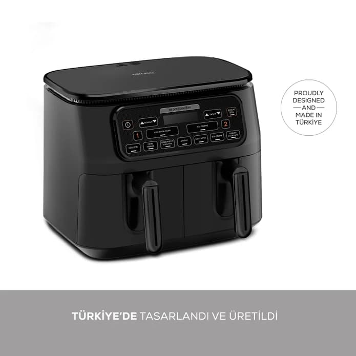 هواپز رژیمی کاراجا مدل Air Pro Cook Duo Köz مشکی — تصویر ۵
