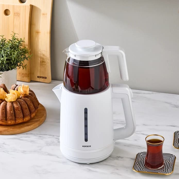 چاییساز برقی کاراجا مدل Maxi Tea سفید — تصویر ۲